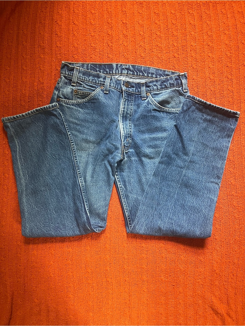 Classic Levi’s Orange Tab Blue Denim Jeans - Comfortable Regular Fit